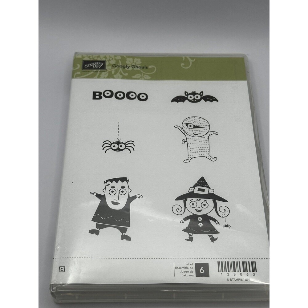 Stampin' Up! Googly Ghouls Rubber Stamp Set Halloween - 6 Pieces